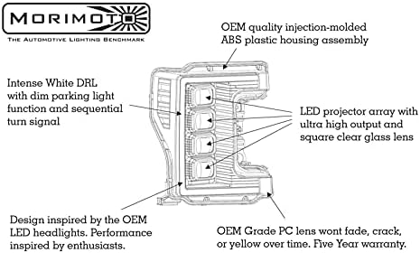 Morimoto XB LED Farlar (Beyaz DRL), Uyar 2017-2019 Ford Süper Görev, Tak ve Çalıştır Konut Yükseltme, DOT Onaylı LED Meclisi