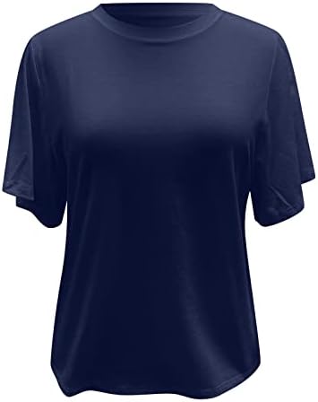Bayanlar Egzersiz Bayan Üstleri Yaz Kısa Fırfır Kollu Tunik Casual Gömlek Bayan pamuklu uzun kollu tişört T Shirt