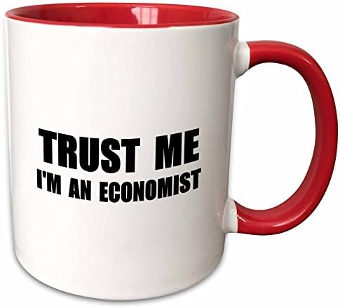3 Damla Güven Bana ben Bir Ekonomist-Eğlenceli Ekonomi Mizah-Komik İş İş Hediye Seramik Kupa, 11 oz, Kırmızı