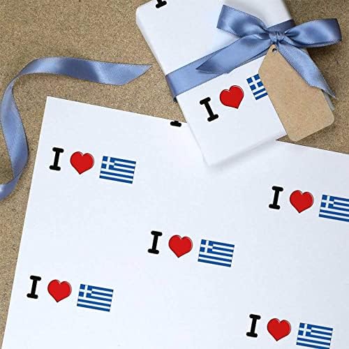 5 x A1 'Yunanistan'ı Seviyorum' Hediye Paketi/Ambalaj Kağıdı Sayfaları (GI00060885)