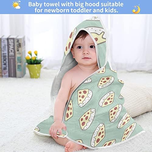 vvfelıxl Bebek Kapşonlu Havlu, Pizza Emici Yürümeye Başlayan banyo havlusu, Pamuk Yumuşak Yenidoğan bebek havluları Bebek