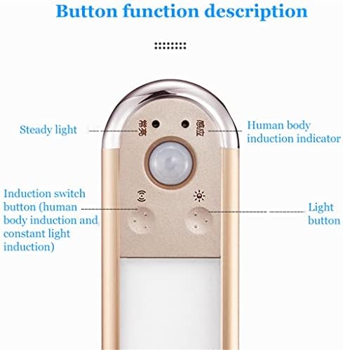 ZJHYXYH USB LED makyaj ışık makyaj lamba ışığı algı + ınsan vücudu ındüksiyon şarj edilebilir asılı manyetik duvar lambası