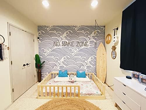 HOMEforDREAMS Çıtalarla Yürümeye Başlayan Ev Yatağı, Montessori Yer Yatağı (ABD Beşik Boyutu 52x28, 5 inç)