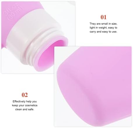 ALEMO XINGHUANG - 90ml Silikon Boş Seyahat Şişeleri BPA Ücretsiz Losyon Şişesi şampuan şişesi Doldurulabilir Tuvalet Konteyner