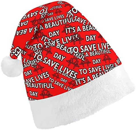 Nudquıo Hayat Kurtarmak için Güzel Bir Gün Noel Şapkaları Noel Baba Şapkası Noel Tatili için Aile Baskılı