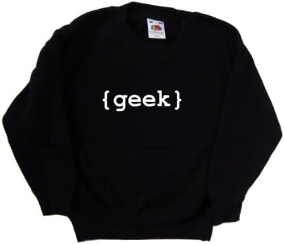 TeeTreeDesigns Geek Siyah Çocuk Sweatshirt
