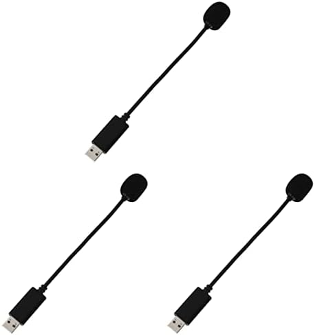 SOLUSTRE 3 adet ° Canlı Siyah Oyun Gooseneck Şarkı Mikrofon Oyun Kayıt Mini Masaüstü Kiti ve Kondenser Akışı ile Uyumlu usb'li