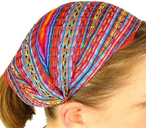 6 Paket Genişletilebilir pamuklu kafa Bandı Saç Kravat Wrap Kafa Çeşitli Peru Pamuk Adil Ticaret