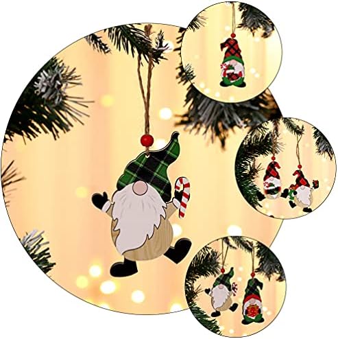 KESYOO Noel Süslemeleri 8 adet Noel Ağacı Ahşap Asılı Süsleme Gnome Oyma Ahşap Kesme İşareti Süsleme Tatil Partisi için DIY