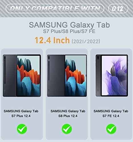 Tablet PC Kılıfları Samsung Galaxy Tab ile Uyumlu Kılıf S7 FE 12.4 2021 (SM-T730/T735) - Ağır Hizmet Tipi Sağlam Darbeye
