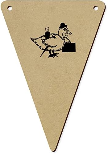 Azeeda 5 x 140mm 'Süslü Ördek' Ahşap Kiraz Kuşu Bayrakları (BN00075719)