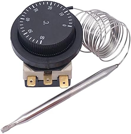 VELORE 1NC 1NO 250V / 380V 16A 0-60℃Sıcaklık Kontrol Anahtarı Kılcal Termostat Sıcaklık Kontrollü Anahtarı Kontrol Sensörü