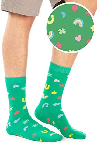 Sarhoş Elfler Erkek Aziz Patrick Günü Çorapları-Erkekler için Komik Yeşil Aziz Çeltik Çorapları