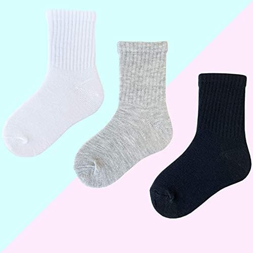 Jamegio Erkek Mürettebat Çorap 12 Pairs Pamuk Atletik Çorap Toddlers için Erkek Kız