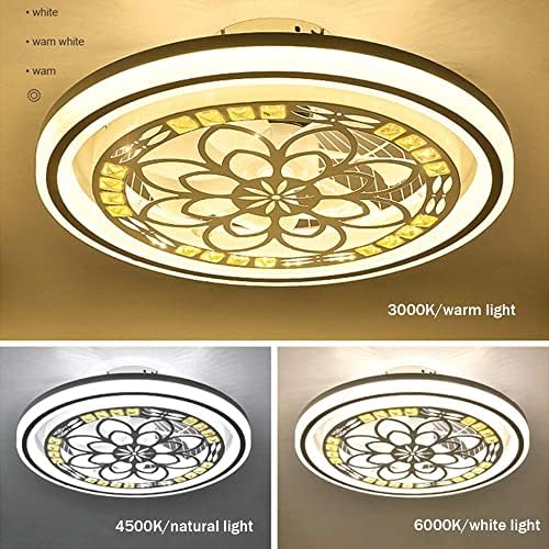 GMLSD avizeler, Fan tavan sessiz Fan ışıklı aydınlatma Led Fan tavan lambası uzaktan kumandalı Kısılabilir Fan tavan lambası