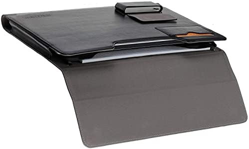 Broonel Siyah Deri Folio Kılıf-ASUS Zenbook Duo 14 UX482 14 Dizüstü Bilgisayar ile uyumlu