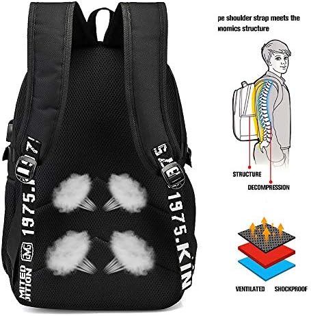 Junlıon Anime Laptop erkekler için sırt çantası, Alien Okul Çantaları Okul Çantalarını Genç Erkekler için