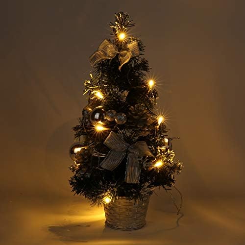 Mini Noel Ağacı 40 CM Boyunda Akülü Lüks Masa Noel Ağacı Asılı Süslemeleri Çam Ağacı( Pil Dahil Değildir), Noel için Mükemmel