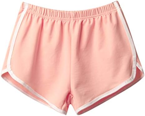 ıYYVV Kadın Yaz Spor Rahat Şort Pijama Şerit Plaj Koşu Kısa Pantolon