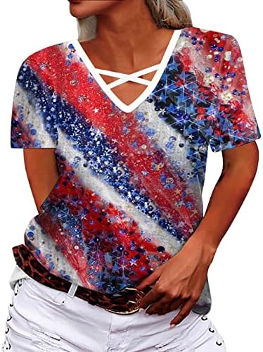 Bayan Pamuk Kısa Kollu Gömlek Yaz Avrupa ve Amerikan Sıcak Tarzı Bayanlar Baskılı Kısa Kollu Tişört