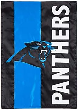 Takım Sporları Amerika NFL Carolina Panthers İşlemeli Logo Aplike Bahçe Bayrağı, 12. 5x18 inç Kapalı Açık Çift Taraflı Dekor