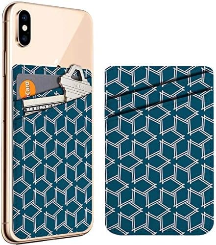 (Hipster Geometrik) cep Telefonu Sopa KIMLIK Kredi Kartı Deri Tutucu Cüzdan Cep Kılıfı Kol, iPhone ile Uyumlu, Samsung Galaxy
