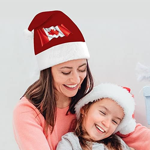 Kanada bayrağı Noel şapka toplu yetişkin şapka Noel şapka tatil Noel parti malzemeleri için