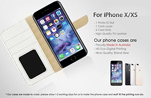 ıphone Xs için, iPhone X için, Tasarlanmış cüzdan kılıf telefon kılıfı Kapak, A24864 Gül Yılan Kafatası 24864