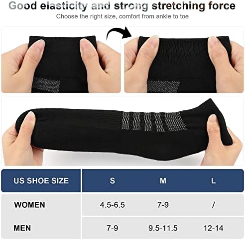 Nonwe Unisex Atletik Çorap Düşük Kesim Yastık Rahat Ayak Bileği Çorap Erkekler ve Kadınlar için 6 Pairs