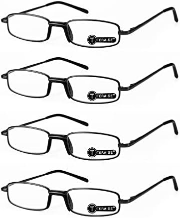 TERAİSE okuma gözlüğü Kadınlar için 4 Adet Mavi ışık Okuyucular Anti Göz Yorgunluğu Yuvarlak Bilgisayar Gözlük, Moda Hafif