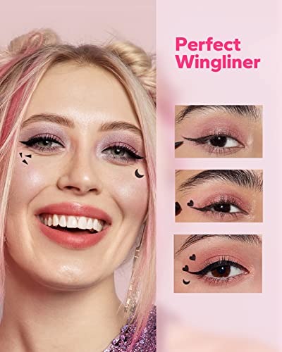 Komoko Eyeliner Damga Seti, Kanatlı Eyeliner Damga (2 Adet), Tüm Göz Şekilleri için Leke Tutmaz ve Su Geçirmez Sıvı Eyeliner