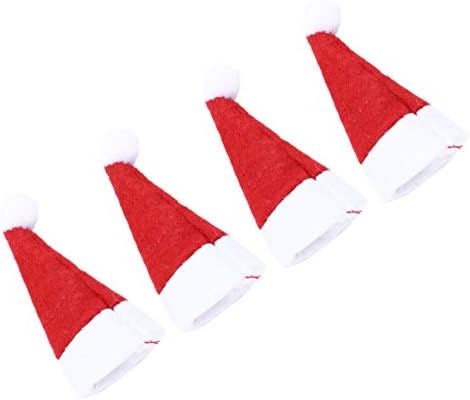 VALICLUD 24 adet Lolipop Şapka Mini Noel Kapaklar Küçük Santa Şapka Şeker Lolipop Ambalaj Kumaş Tutucu Noel Malzemeleri Çocuklar