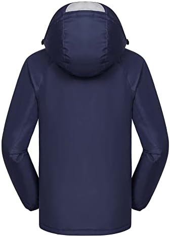 Kadınlar için OSHHO Ceketler-Erkekler Fermuarlı Kapüşonlu ceket (Renk: Lacivert, Beden: X-Large)
