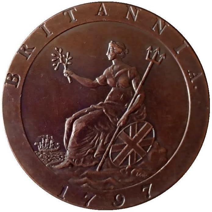 İngiliz Bakır Sikke 1797 Yıl Numarası 36mm Çap Dış Kopya hatıra parası
