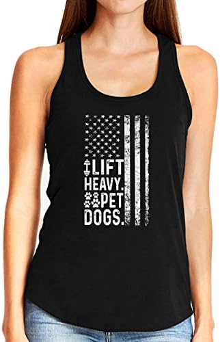 Asansör Ağır Pet Köpekler ABD Amerikan Bayrağı ve Vücut Geliştirme Hediye Tank Top Gömlek