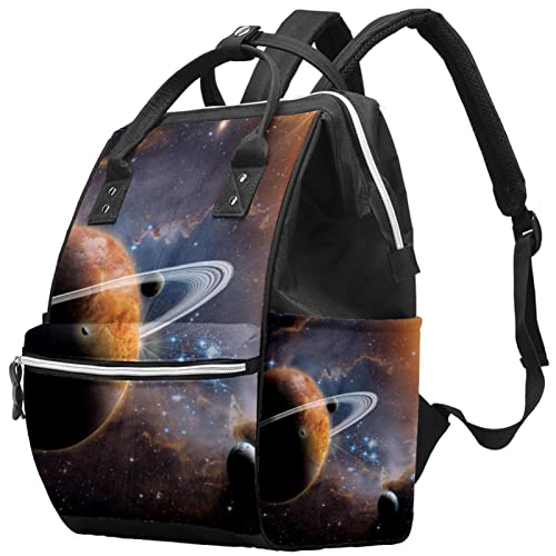 Galaxy Uzay Gezegenler (2) bez bebek bezi çantaları Mumya Sırt Çantası Büyük Kapasiteli Bez Torba Hemşirelik Seyahat Çantası