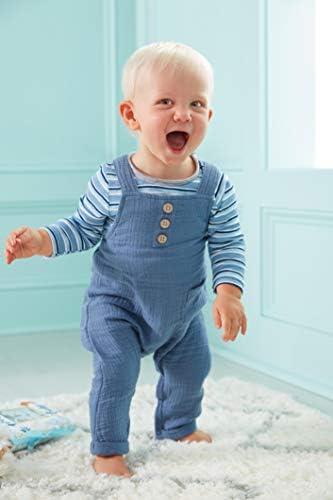Çamur Pasta bebek - erkek Mavi Genel Çizgili Gömlek Seti