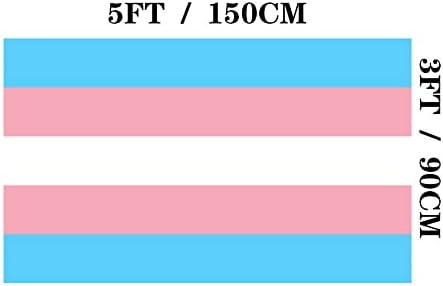 Jayus Nakış Transseksüel Gurur Bayrağı 3x5 Açık Ağır Naylon Çift Balık İpliği LGBT Gökkuşağı Gurur Bayrakları 2 Pirinç Grommets