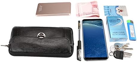 Hongliang Telefon Kılıfı Erkek Çanta Deri Telefon Bel Çantası,iPhone 11 Pro Max,XS Max, 8 Artı Kemer Kılıfı ile uyumlu. Samsung