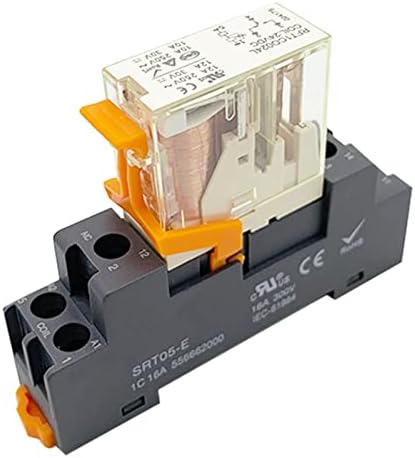 Makine Rölesi Bobin Genel Mikro Mini Elektromanyetik Röle Anahtarı Soket Tabanı ile AC 220V DC 12V 24V 220V 5/8Pins 1 Adet