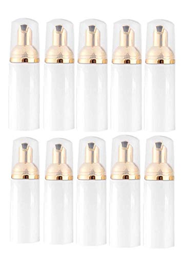 10 Adet 1.7 Oz köpük şişesi Altın Pompa ile Boş Seyahat Köpük Dağıtıcılar Sabun, Şampuan