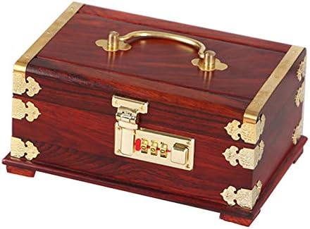Takı Göğüs Kutuları Mücevher Kutusu şifreli kilit saklama kutusu Yüzük Bilezik için Vintage Taşınabilir Antika Çok Yönlü