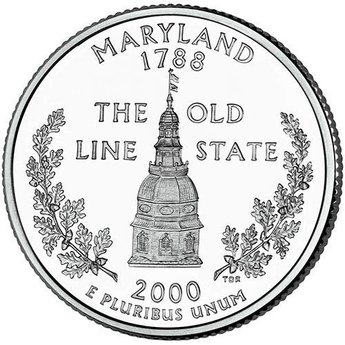 2000 D BU Maryland Eyalet Mahallesi Seçimi Dolaşımsız ABD Darphanesi