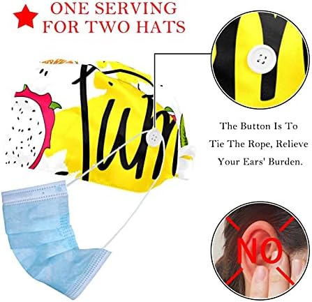 2 Paket Harita Pusula Ayarlanabilir çalışma kapağı Düğme ve Ter Bandı Hemşireler için Kadın At Kuyruğu Şapka