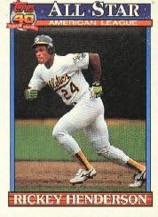 Topps Rickey Henderson 1991 All-Star Beyzbol Kartı 391