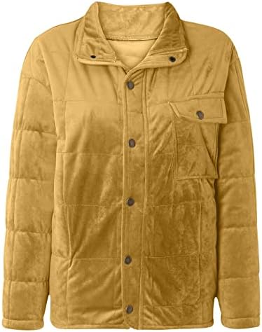 OIOLOY Gevşek Yumuşak İş-Out Ceketler Bayanlar için Düğme Ön Sonbahar Uzun Kollu Giyim Pamuk Rahat Ekstra Uzun