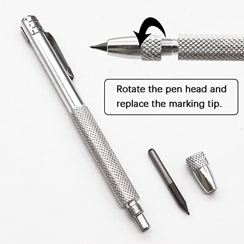 Seamaka Mıknatıs ile 5 Paket Tungsten Karbür Scriber, evrensel Alüminyum Gravür Gravür Kalem için Cam / Seramik / Metal Levha