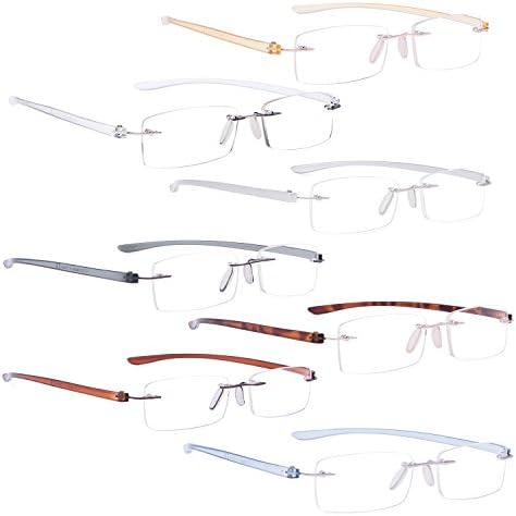 LUR 7 Paket Çerçevesiz okuma gözlüğü + 3 Paket Yarım jant okuma gözlüğü ( Toplam 10 Çift Okuyucu +3.00)