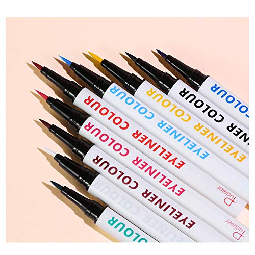 COOSA Mat Sıvı Eyeliner, 9 Renkler Su Geçirmez Kaşları Kalem Uzun Ömürlü Sıvı Göz Kalemi Kalem Seti Kadınlar için