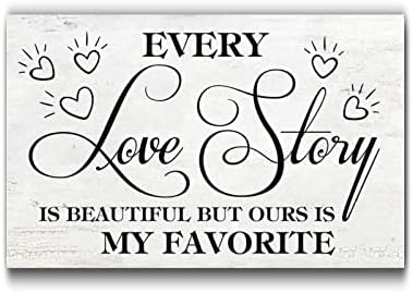 Her Aşk Hikayesi Güzel Ama Bizimki Benim En Sevdiğim Ahşap Tabela sevgililer Günü Tatili Motivasyon Söyleyerek Asılı Tabela